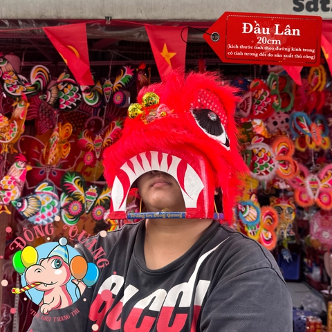 Đầu lân cho trẻ em (lông dài)