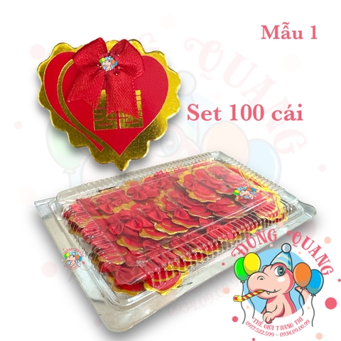 Set 100 chữ Hỷ dán áo khách dự đám cưới