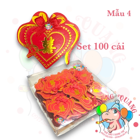 Set 100 chữ Hỷ dán áo khách dự đám cưới