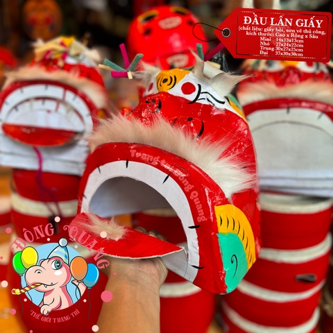 Đầu Lân giấy bồi truyền thống