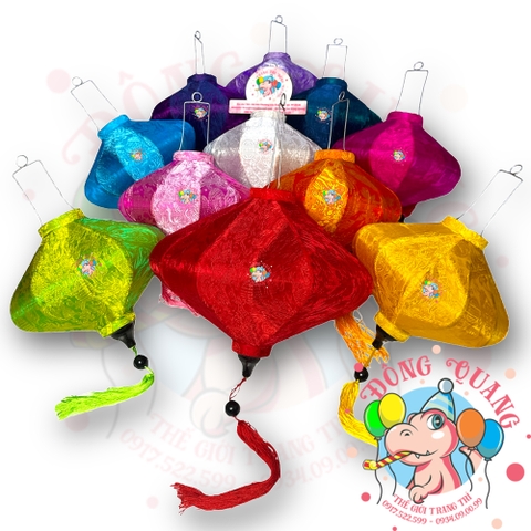 Combo 10 lồng đèn Hội An vải gấm