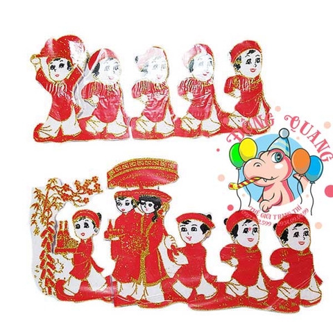 Đoàn người rước dâu xốp (bộ 2 tấm)