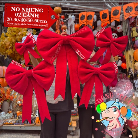 Nơ Vải Nhung Đỏ (20-150cm)