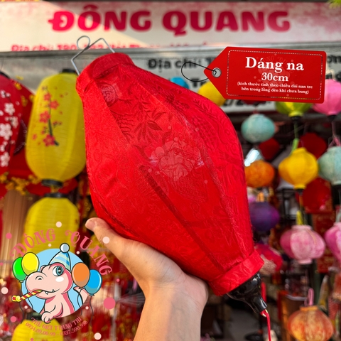 Lồng đèn Hội An vải gấm - dáng na