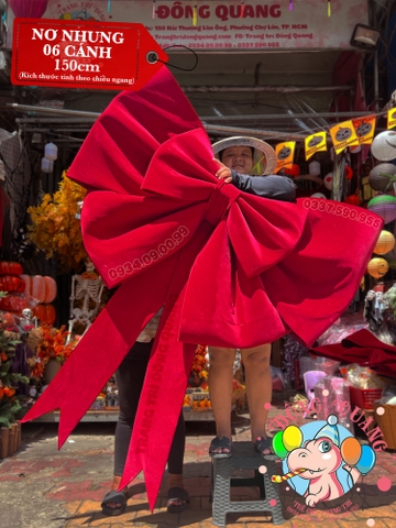 Nơ Vải Nhung Đỏ (20-150cm)
