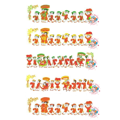 Đoàn người rước dâu xốp (bộ 2 tấm)