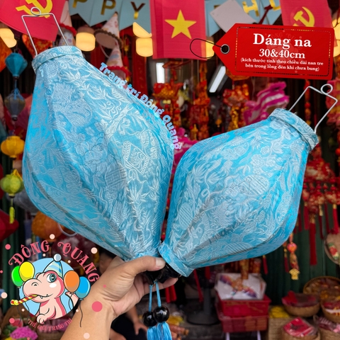 Lồng đèn Hội An vải gấm - dáng na