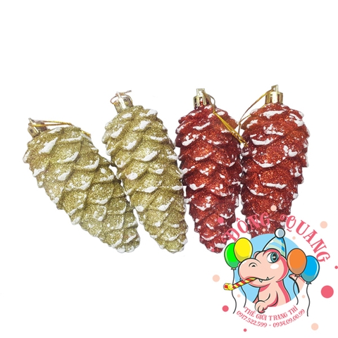 Trái thông kim tuyến dài (set 3/4)