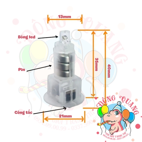 Đèn LED gắn lồng đèn Trung thu