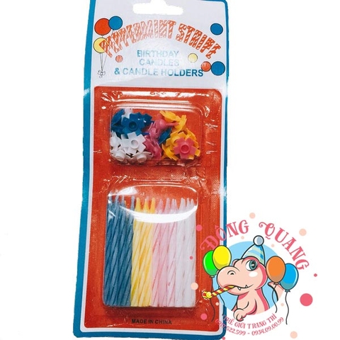 Đèn cầy sinh nhật (vỉ 24 cây)