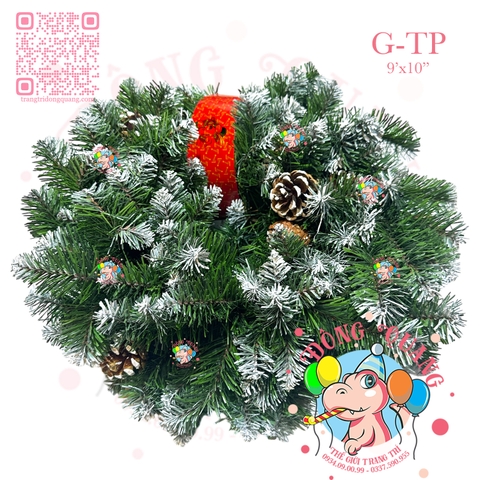 Dây trang trí đầu nhọn phun sơn gắn trái thông