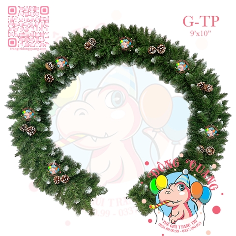 Dây trang trí đầu nhọn phun sơn gắn trái thông