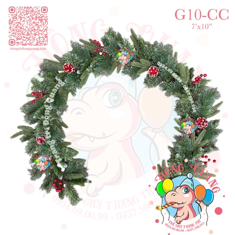 Dây trang trí 4 loại lá có trang trí