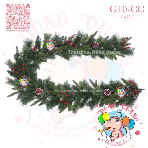 Dây trang trí 4 loại lá có trang trí