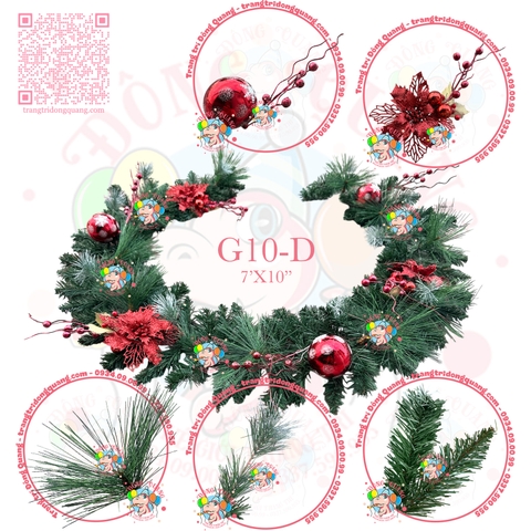 Dây trang trí 4 loại lá phun sơn