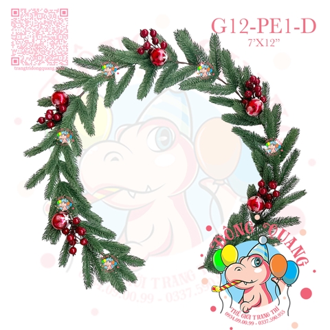 Dây trang trí nhánh thông PE lá đơn