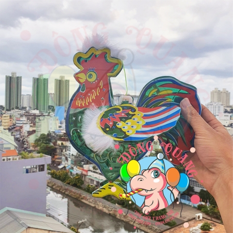 Đèn Trung thu giấy kiếng khung nhựa lớn 25cm