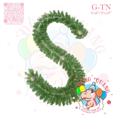 Dây trang trí thông xanh