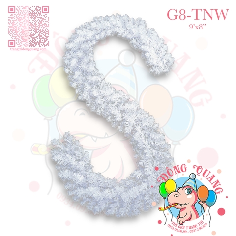 Dây trang trí thông trắng