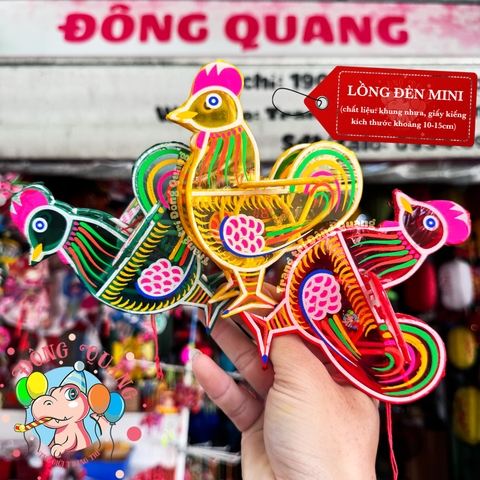 Đèn giấy kiếng khung nhựa mini loại 3