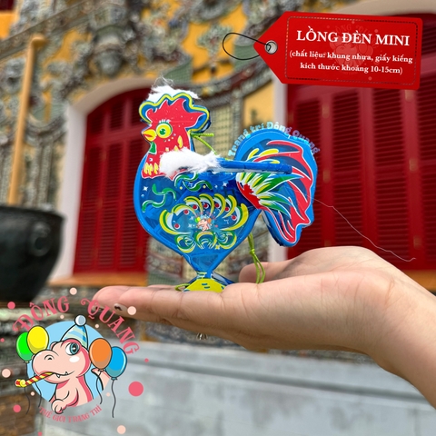 Đèn giấy kiếng khung nhựa mini loại 1