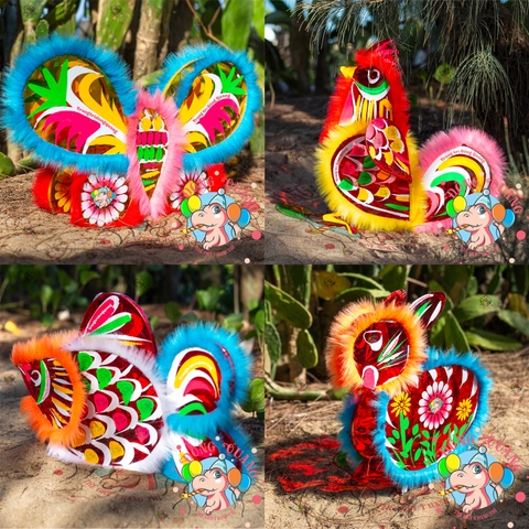 Vải lông thú dán lồng đèn Trung thu