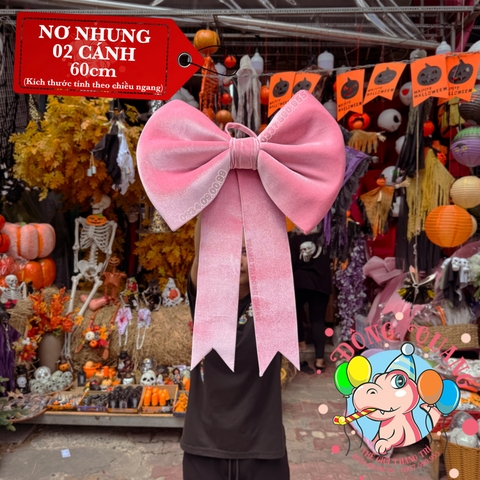 Nơ Vải Nhung Hồng (30-80cm)