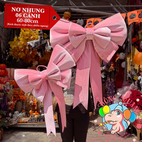 Nơ Vải Nhung Hồng (30-80cm)