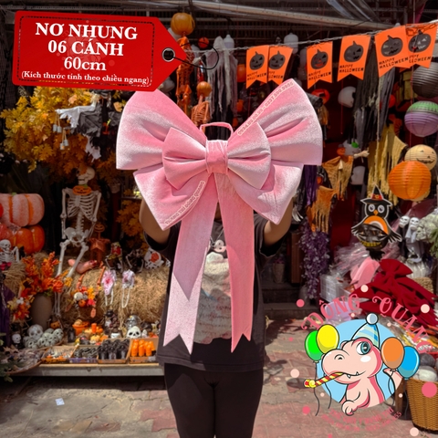 Nơ Vải Nhung Hồng (30-80cm)