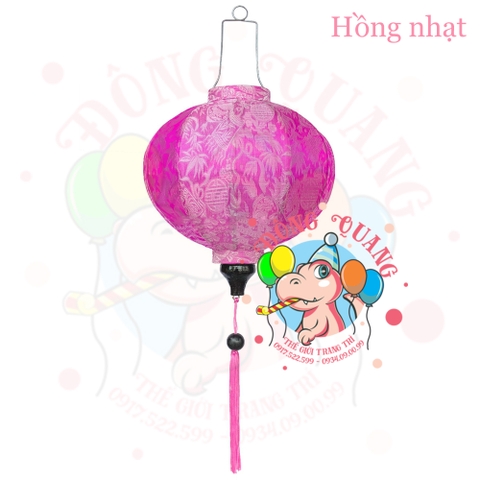 Lồng đèn Hội An vải gấm - dáng tròn