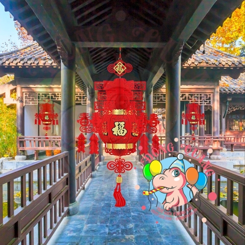 Lồng đèn nỉ Tết (21 mẫu)