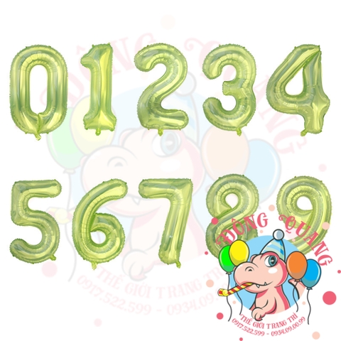 Bong bóng nhôm số (40/80/100cm) - màu trong