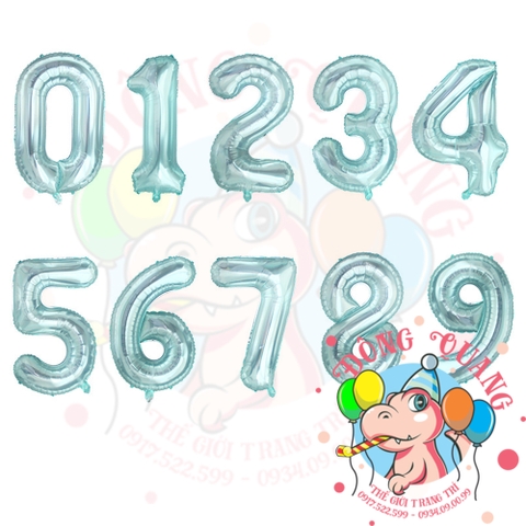Bong bóng nhôm số (40/80/100cm) - màu trong
