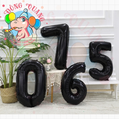 Bong bóng nhôm số (40/80/100cm) - màu pastel