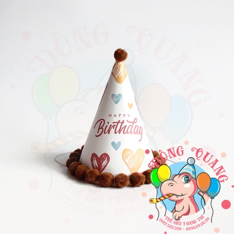 Nón sinh nhật viền bi 1