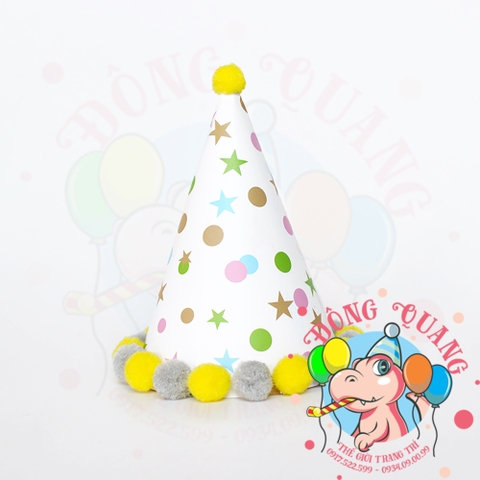 Nón sinh nhật viền bi 1