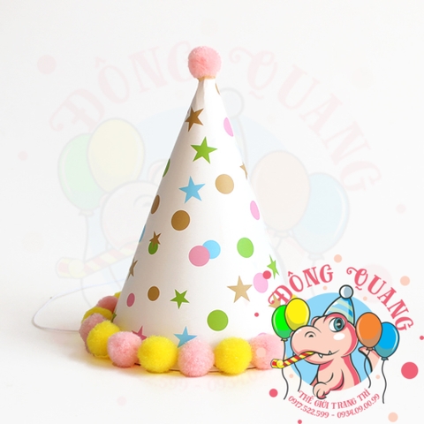 Nón sinh nhật viền bi 1