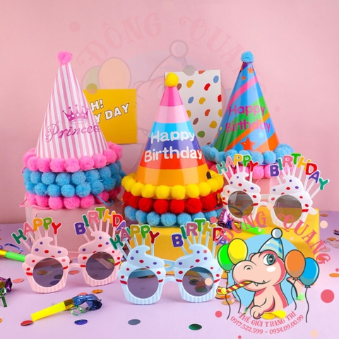 Nón sinh nhật viền bi 2