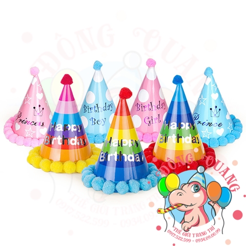 Nón sinh nhật viền bi 2