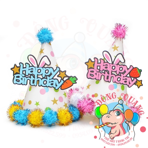 Nón sinh nhật viền bi 3