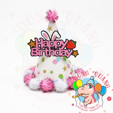 Nón sinh nhật viền bi 3