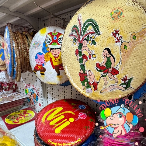 Bộ mẹt tre vẽ trang trí chủ đề Trung thu