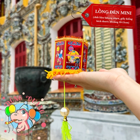 Đèn giấy kiếng khung nhựa mini loại 1