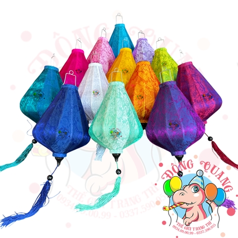 Combo 10 lồng đèn Hội An vải gấm