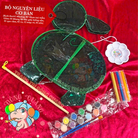 Bộ kit trang trí lồng đèn Trung thu khung tre giấy kiếng (30-60cm)