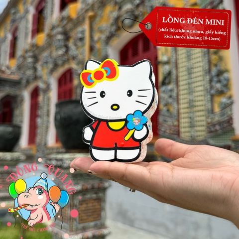 Đèn giấy kiếng khung nhựa mini loại 1
