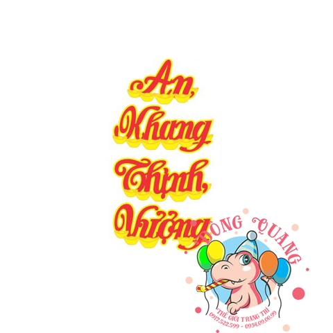 Chữ Tết xốp - An khang thịnh vượng