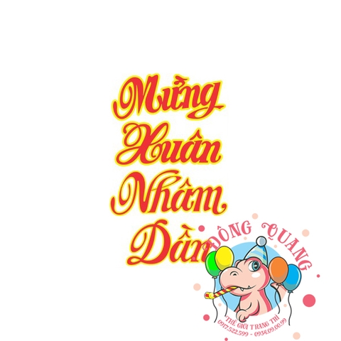 Chữ Tết xốp - Mừng xuân Nhâm Dần