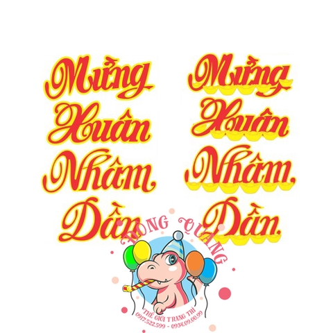 Chữ Tết xốp - Mừng xuân Nhâm Dần