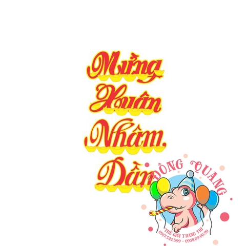 Chữ Tết xốp - Mừng xuân Nhâm Dần